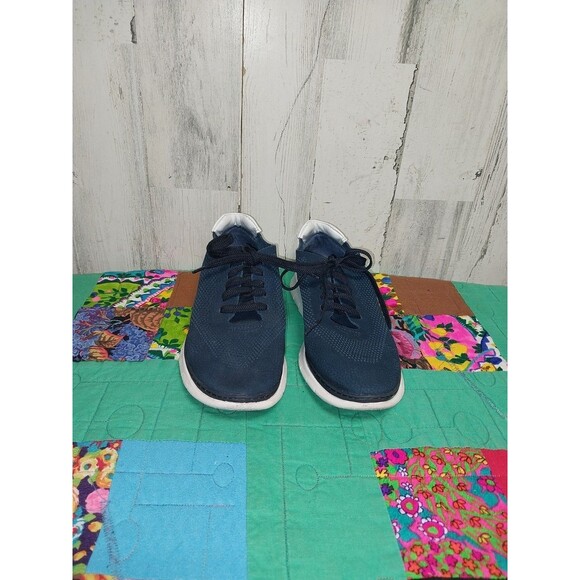 Vionic Womens Fresh Joey Casual Lace Up Sneaker Shoes Navy Blue US 7.5 - Picture 2 of 10